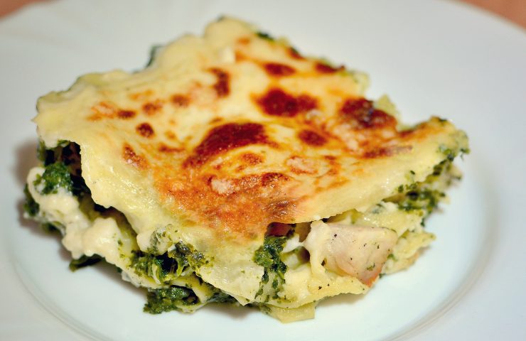 Lasagne bianche con prosciutto e broccoli