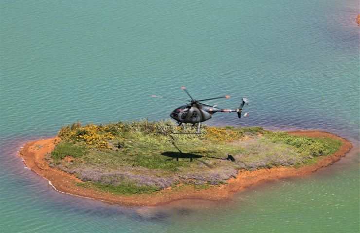 Lago fantasma, elicottero aeronautica militare