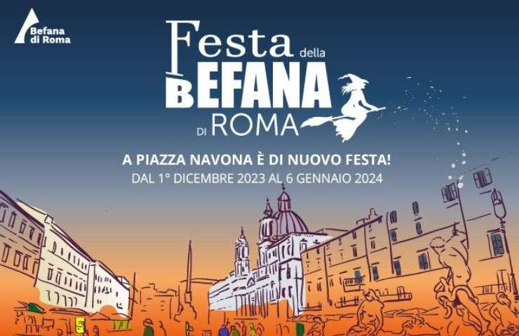 Locandina istituzionale festa della Befana di Roma