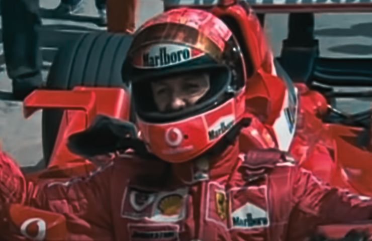 Schumacher dopo una corsa in Ferrari