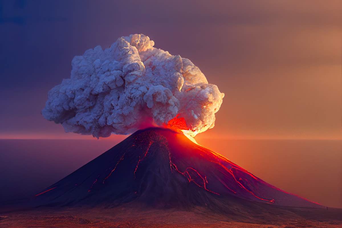 magma fuoriesce dalla terra 