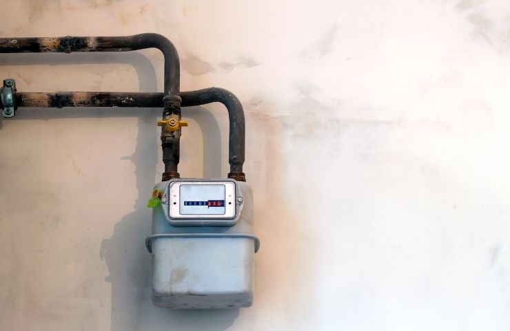 Contatore gas in una casa