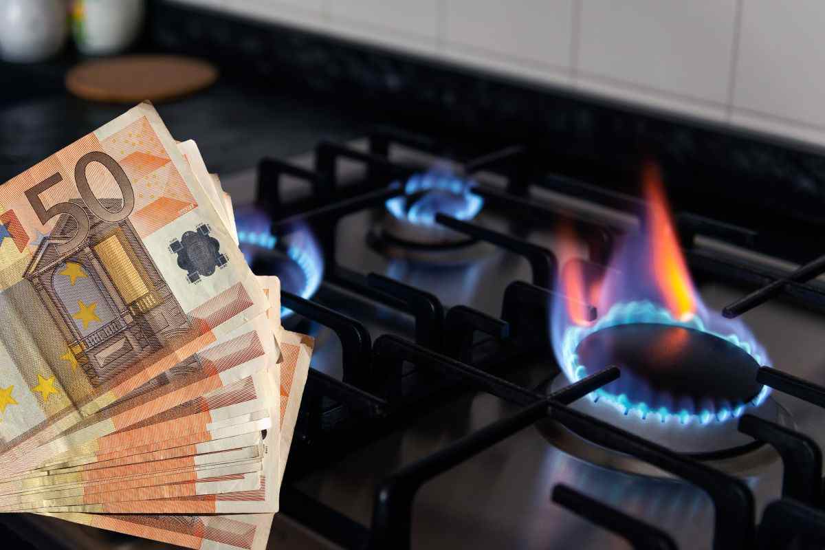 Gas cucina e banconote euro