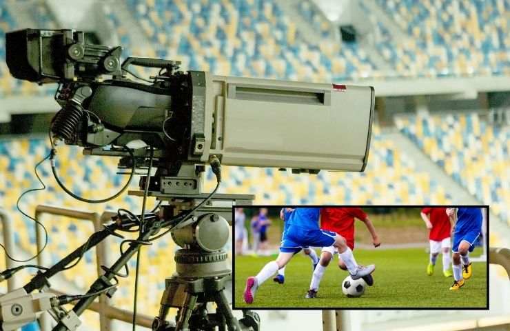 Telecamera piazzata allo stadio